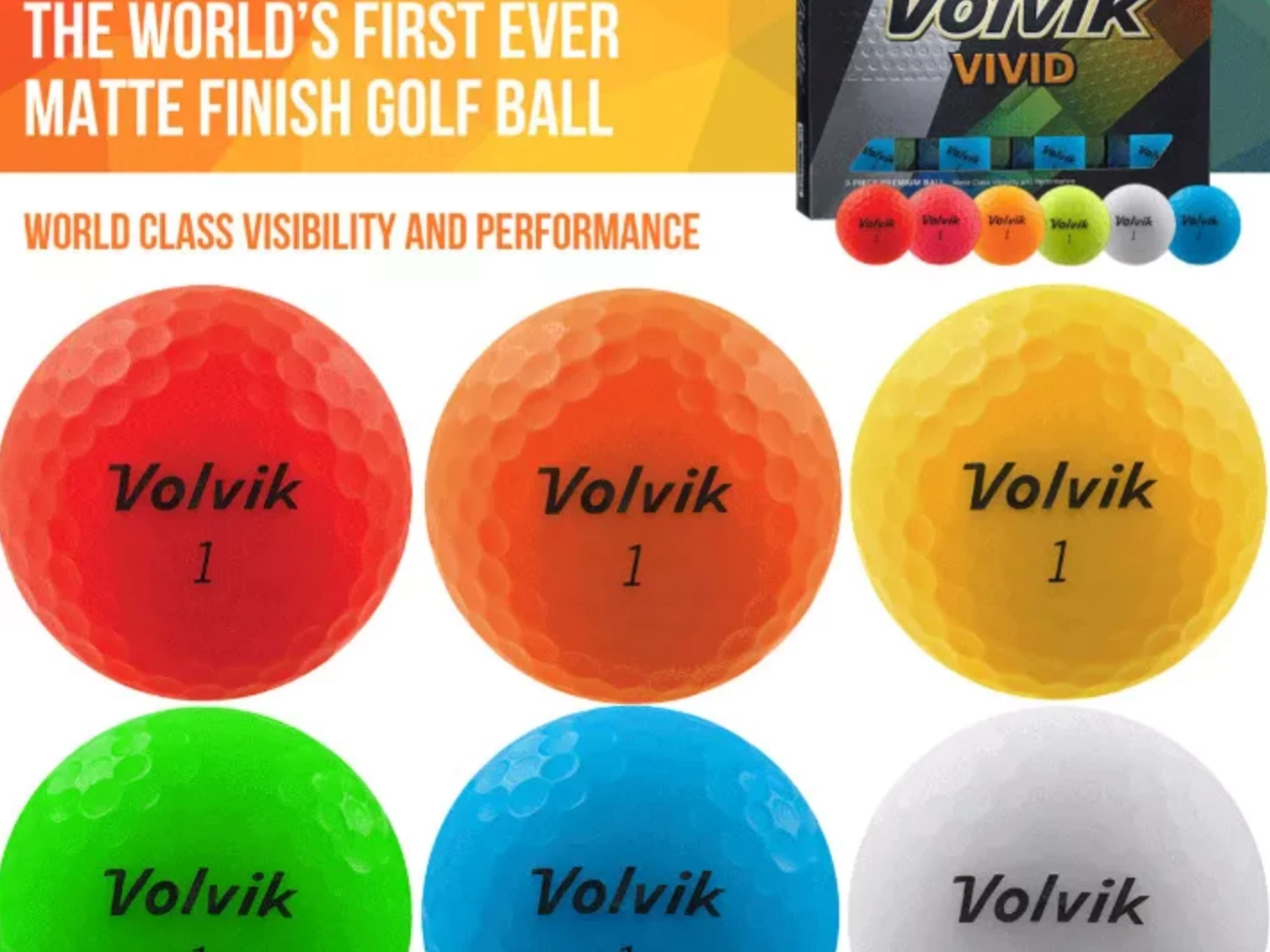 Volvik Vivid Golf Ball (Pearls) 3 Volvik Vivid Golf Ball (Pearls)