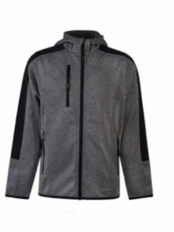 Murray Golf Soft Shell Junior Hoodie - Grey Marl / Black