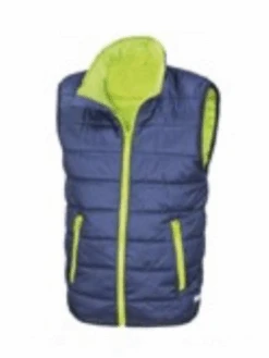 Murray Golf Contrast Junior Quilet Gilet - Navy /Lime