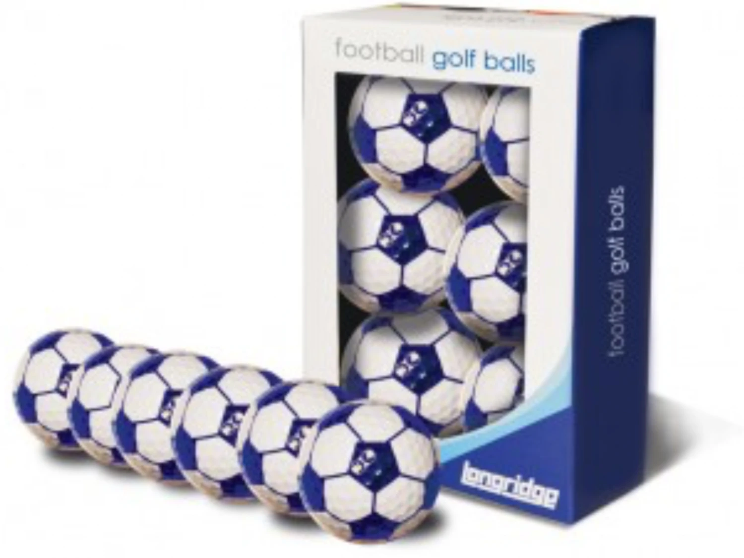 Longridge Football Style Golf Balls - 6 Pack 5 Longridge Football Style Golf Balls - 6 Pack - Image 3